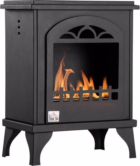 Caminetto a bioetanolo Minimal nero con serbatoio da 1,2 L, L 41 cm x P 25 cm x H 54 cm