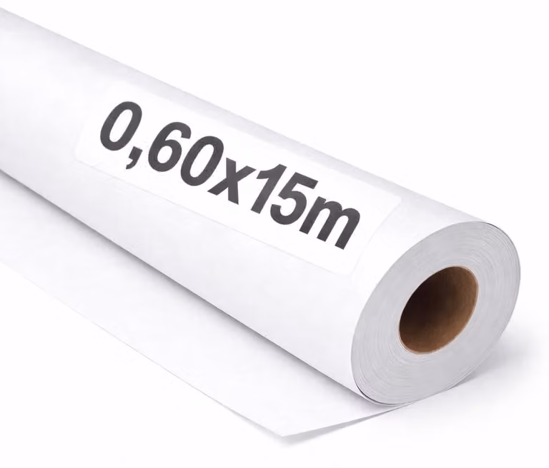 Carta kraft bianca, 3 rotoli da 0,60 x 15 metri, resistente, opaca