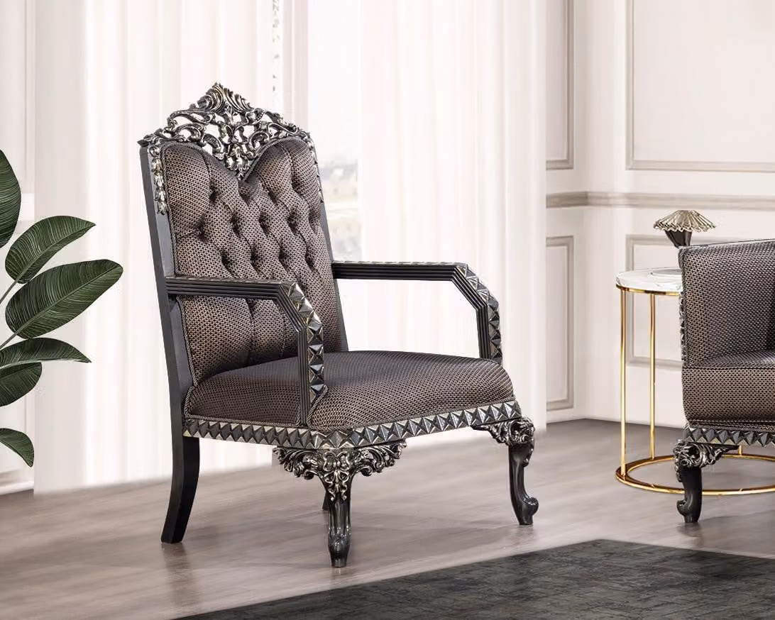 Sessel Klassisch Einsitzer luxus Sessel Einrichtung Wohnzimmer Sofa 1 Sitzer