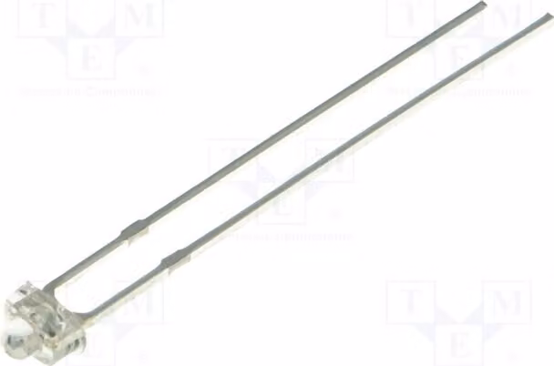 1 LED giallo, angolo di emissione 30°, 1560 mcd, 12V, 12VDC, OSY5MA7331A-12V, diodi LED a foro passante (THT), dimensioni 1,8mm x 1,8mm