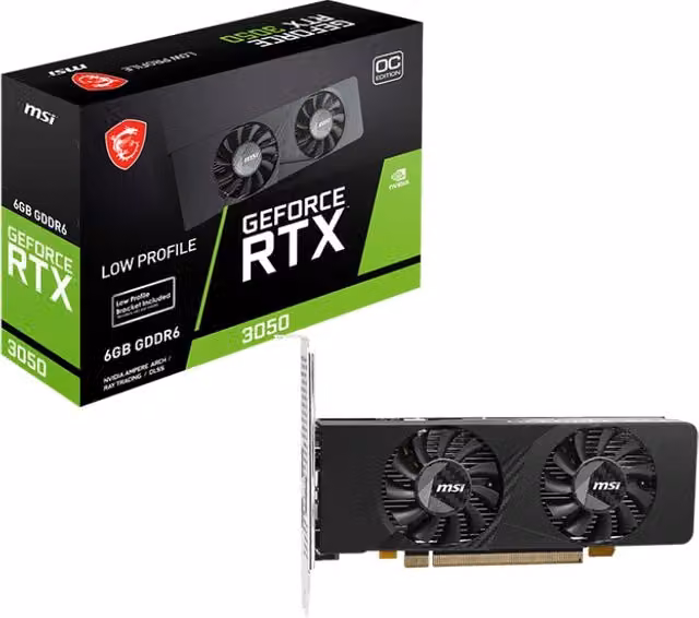 VGA MSI RTX 3050 LP E 6G OC OC 6GB DDR6 128BIT 1HDMI/3DP 130W