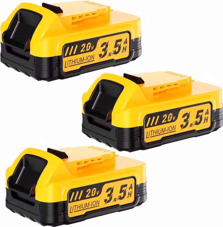 Batteria per DeWalt 20V, batteria di ricambio agli ioni di litio 3500 mAh, compatibile con DCBP034/DCBP518, Beige