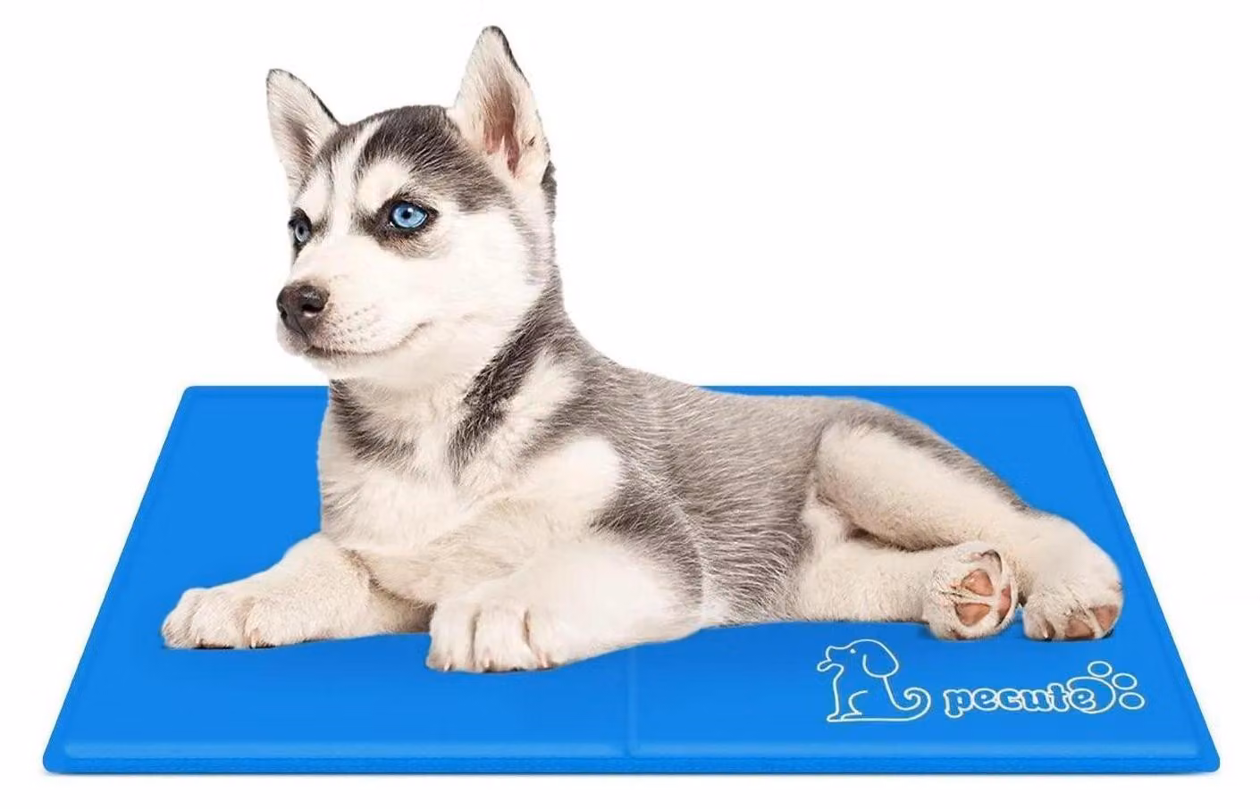 Tappetino refrigerante per cani, dimensioni 50 x 40 cm, colore blu, resistente ai graffi, durevole