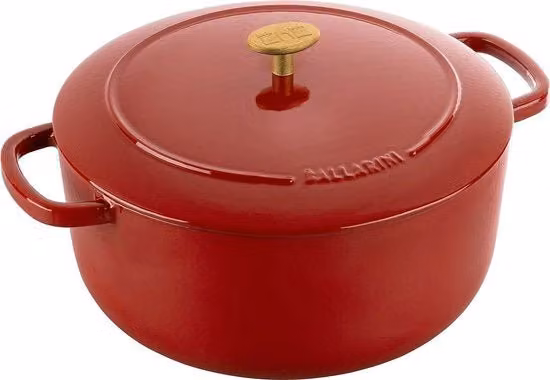 Padella in ghisa verniciata a cerniera 28 cm 7,0 l rosso