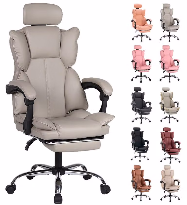 Sedia da gaming, ergonomica, con altezza regolabile, schienale robusto, colore viola e bianco