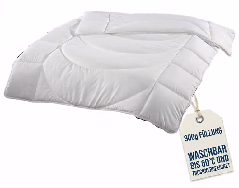 Piumino a zone 135x200, per tutte le stagioni, in microfibra, anallergico, 900 g