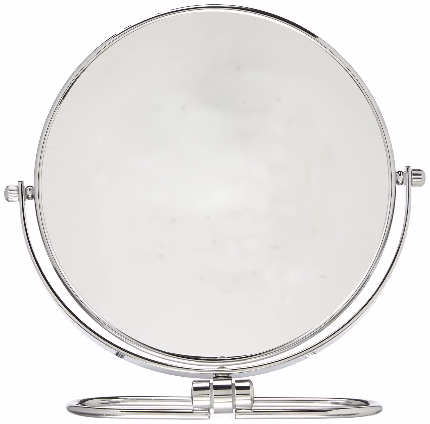 Specchio da trucco da 8 pollici, ideale per il bagno, pieghevole, a doppio lato, con ingrandimento 5x, finitura cromata, regolabile