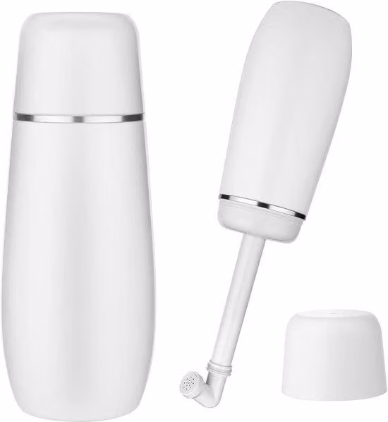 Ultiluxe Bidet doccia - Toilette portatile - Bottle peri - Lavaggio vaginale - Postpartum - WC mobile - Facile da trasportare - Bianco - Compatto