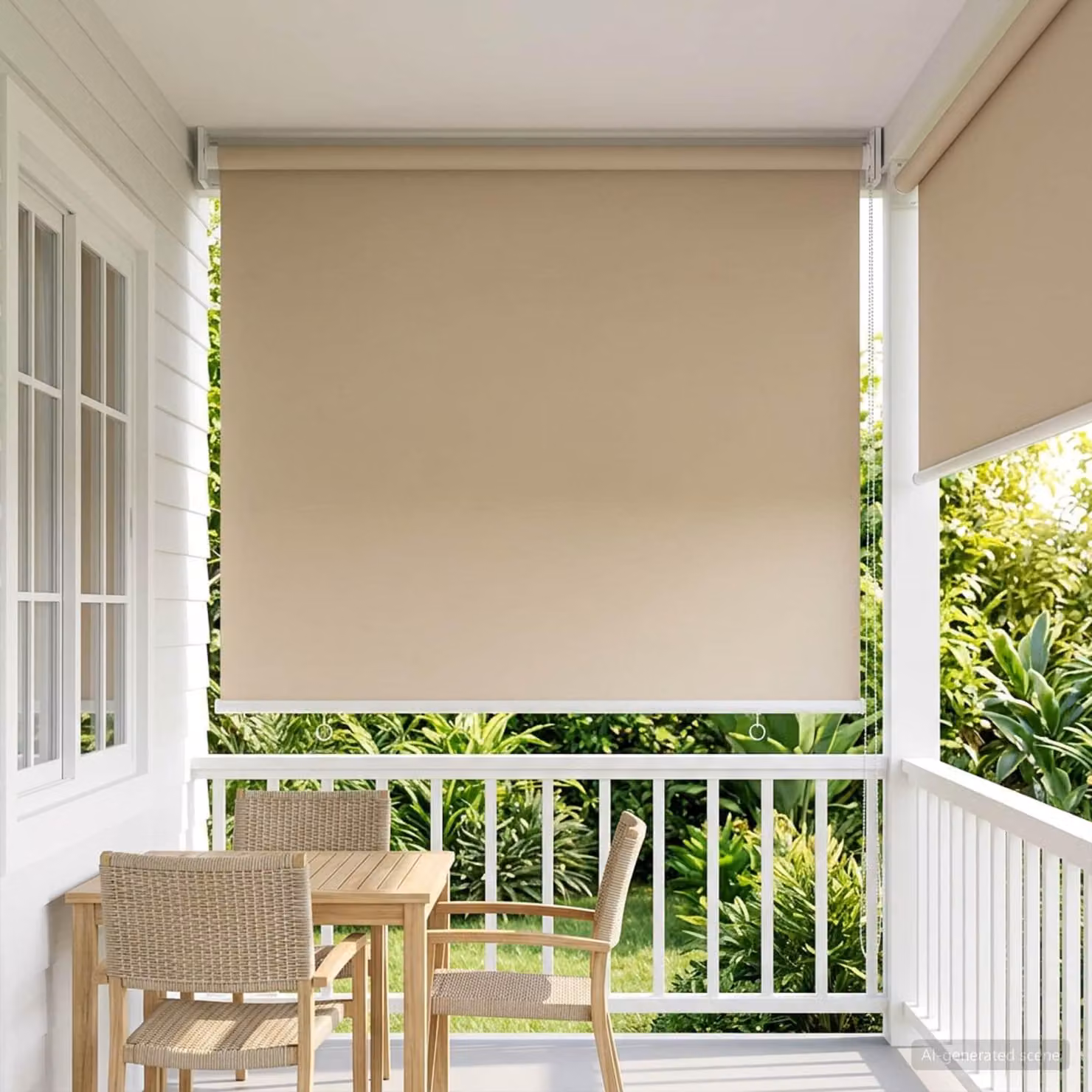 Voletta a rullo con protezione UV Beige 60 x 230 cm Poliestere