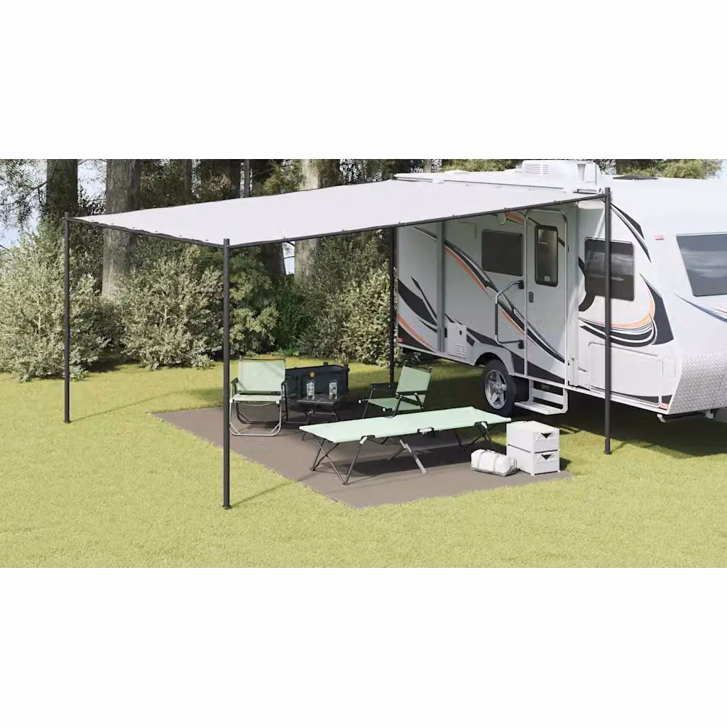 Tappeto da esterno vidaXL Grigio chiaro, L: 500 cm, P: 250 cm, in polipropilene resistente ai raggi UV