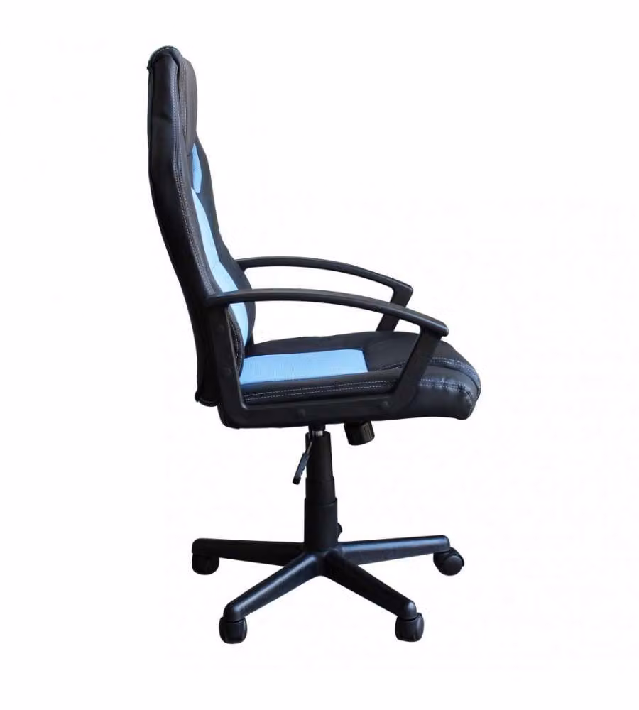 Poltrona da Gaming Cosma Blu e Nera con Braccioli e Poggiatesta – 1