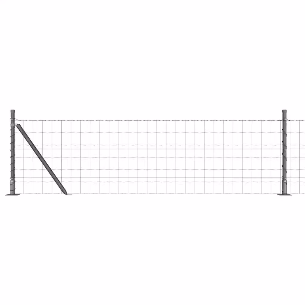 Recinzione Euro vidaXL in acciaio rivestito in PVC Grigio con base in calcestruzzo L: 50 cm, H: 1,8 m, P: 0,6 m – 2