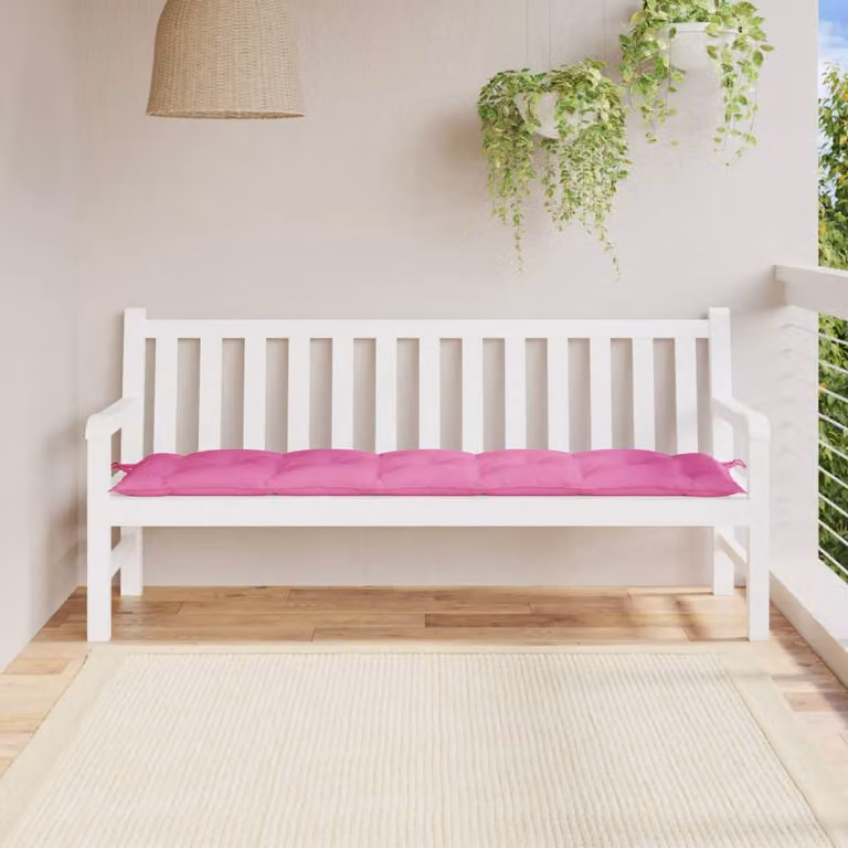 vidaXL Cuscino per Panca Rosa in Tessuto Oxford Idrorepellente e Traspirante L: 180 cm, P: 50 cm, H: 7 cm