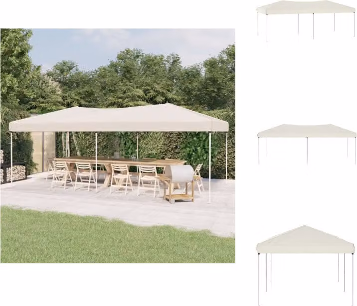 vidaXL Tenda per feste pieghevole crema 3x6 m - Padiglioni e tende per feste