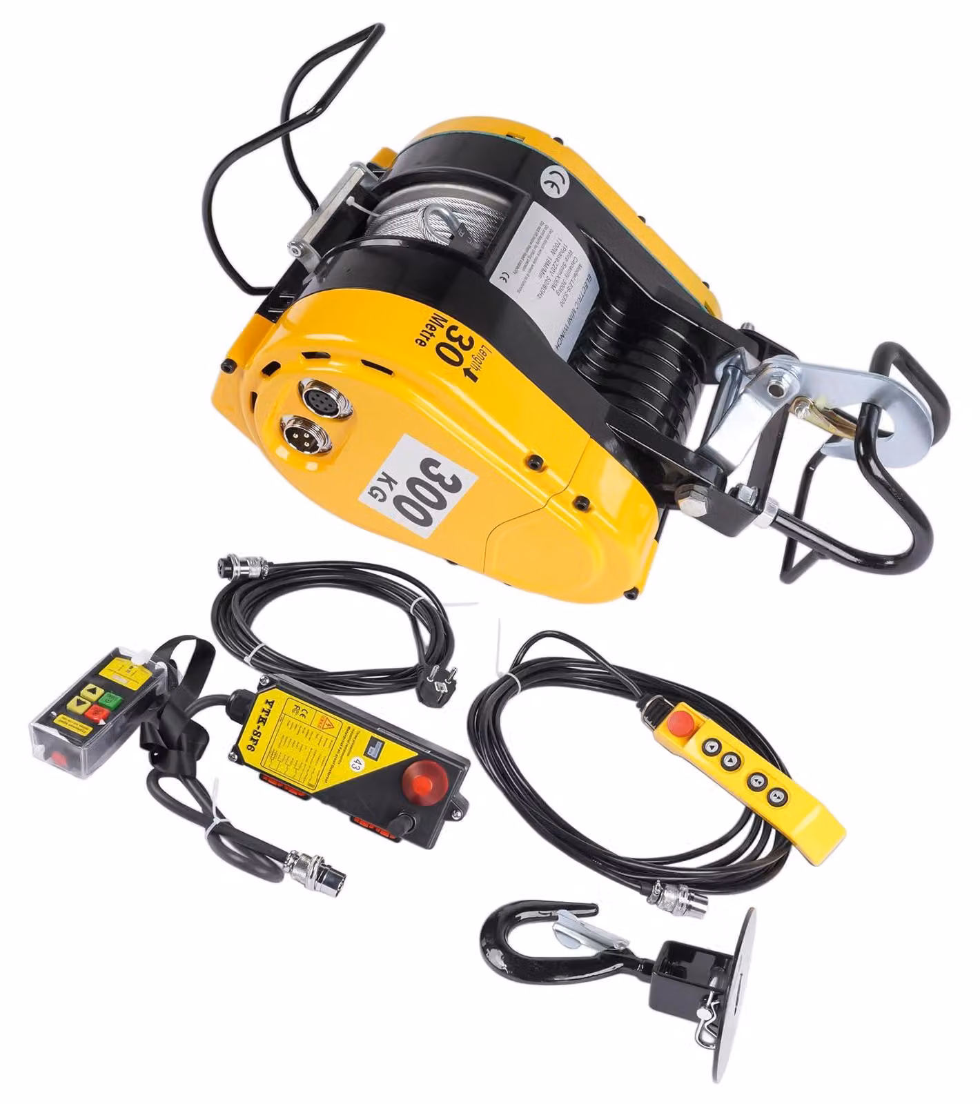 Verricelli elettrici da 300 kg, 1600 W, 220 V, con sistema di controllo 2-in-1