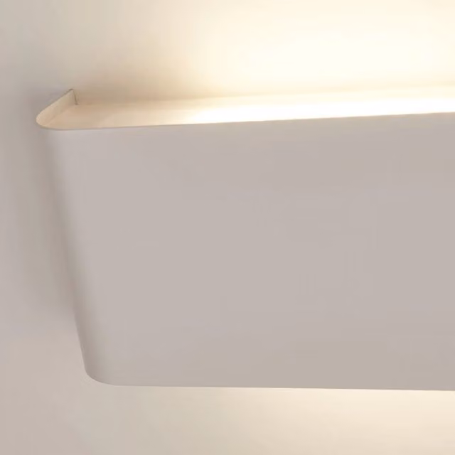Applique Moderna Searchlight a Parete in Alluminio e Plastica Bianca con LED da 10W 3000K Luce Up and Down