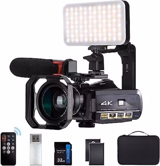 Videocamera Digitale 4K ORDRO Colore Nero