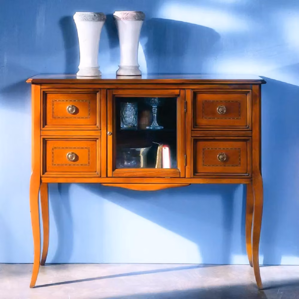 Consolle classica in legno Mobili 2G con 4 cassetti e 1 porta finitura bassano L/P/H: 98 x 40 x 85 cm – 1