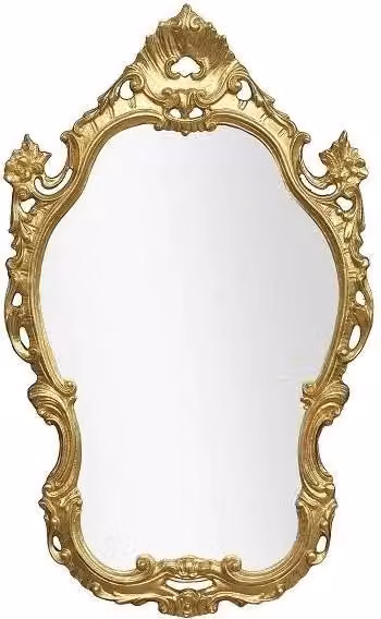 Specchiera in foglia oro sagomata- misure: l.55 x h.86 x p.4 - Mobili 2G