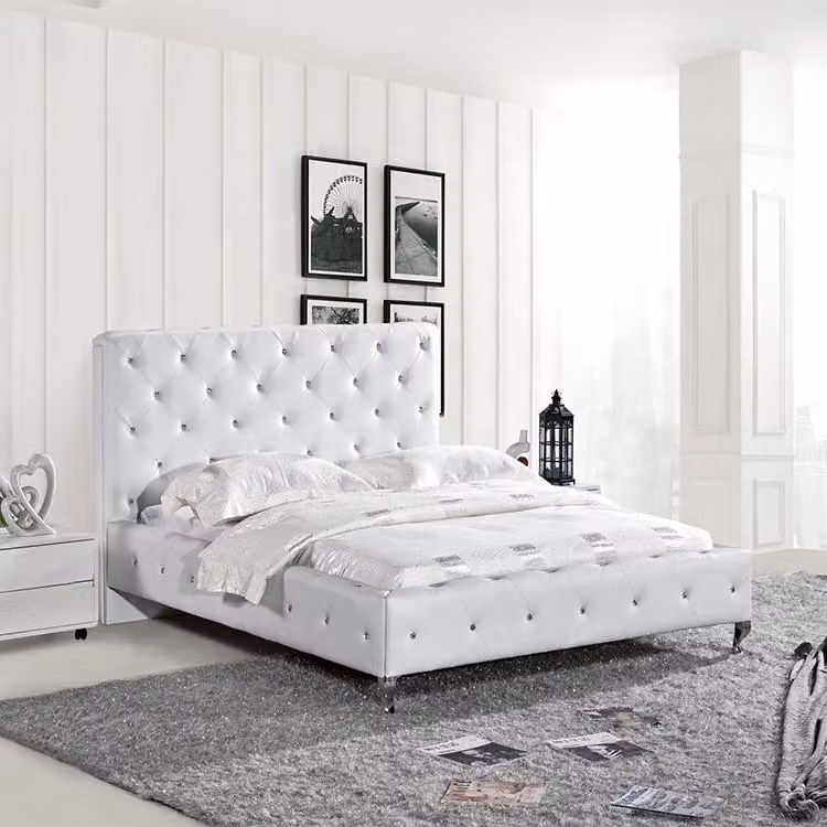 Chesterfield Bett Design Schlafzimmer Englisches Betten 140x200cm Polster
