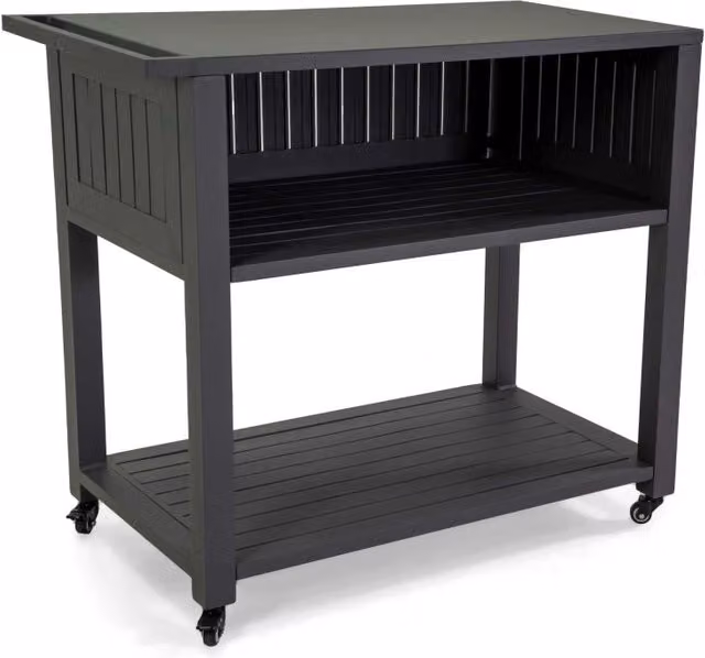 Carrello moderno VACCHETTI in metallo antracite opaco con ruote L: 102 cm, P: 54,5 cm, H: 90 cm – 1