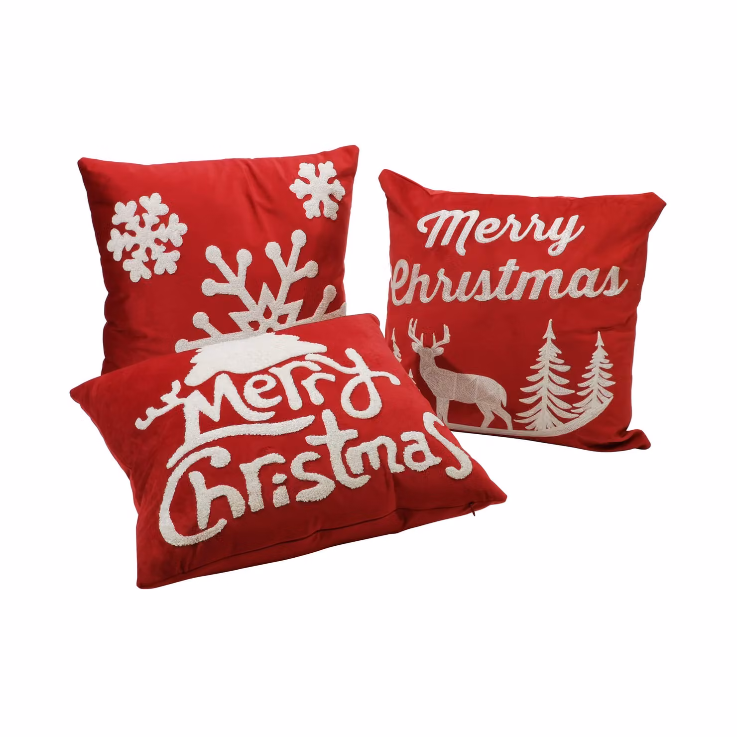 Cuscino Natalizio Sfoderabile VESTIAMO CASA Rosso L/P/H: 43 x 43 x 43 cm – 1