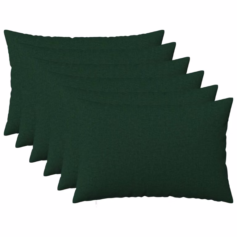 Set di 6 federe vidaXL HEERLEN in poliestere, colore verde, L 50 cm x P 75 cm