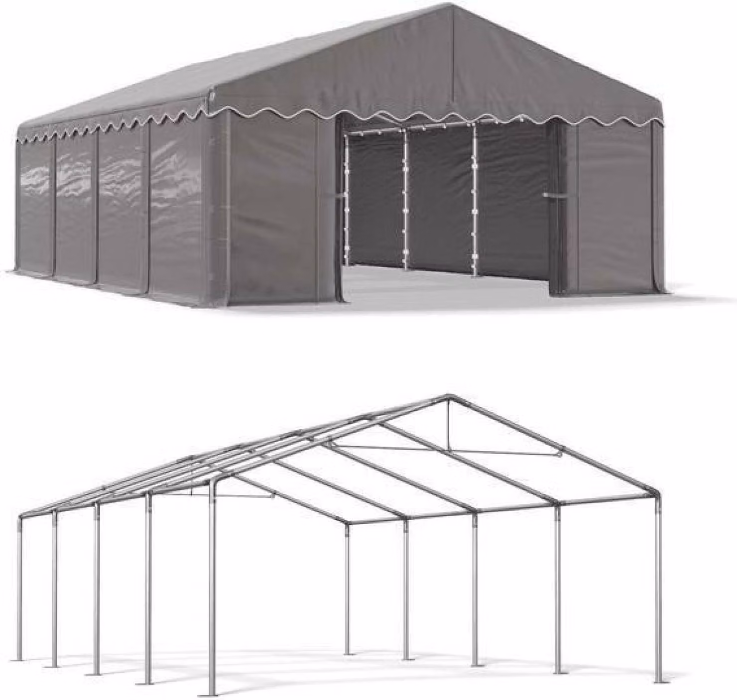 Tenda per riviste estive 3x8 Grigio SUMMER MPE