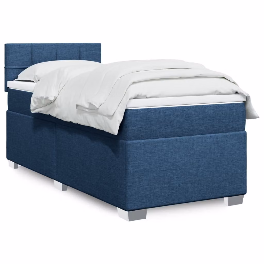 Maison Exclusive - Letto boxspring con materasso blu 80x200 cm Tessuto