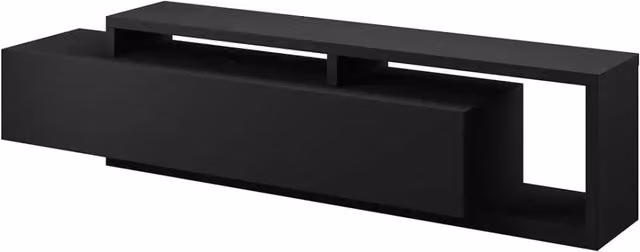 Mobile TV 220cm collezione BERGAMO. Colore nero super opaco.