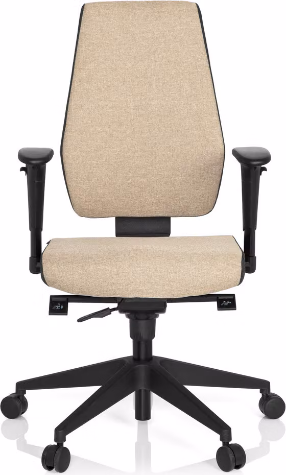Sedia da ufficio, girevole, PRO-TEC 500 Grigio scuro / beige