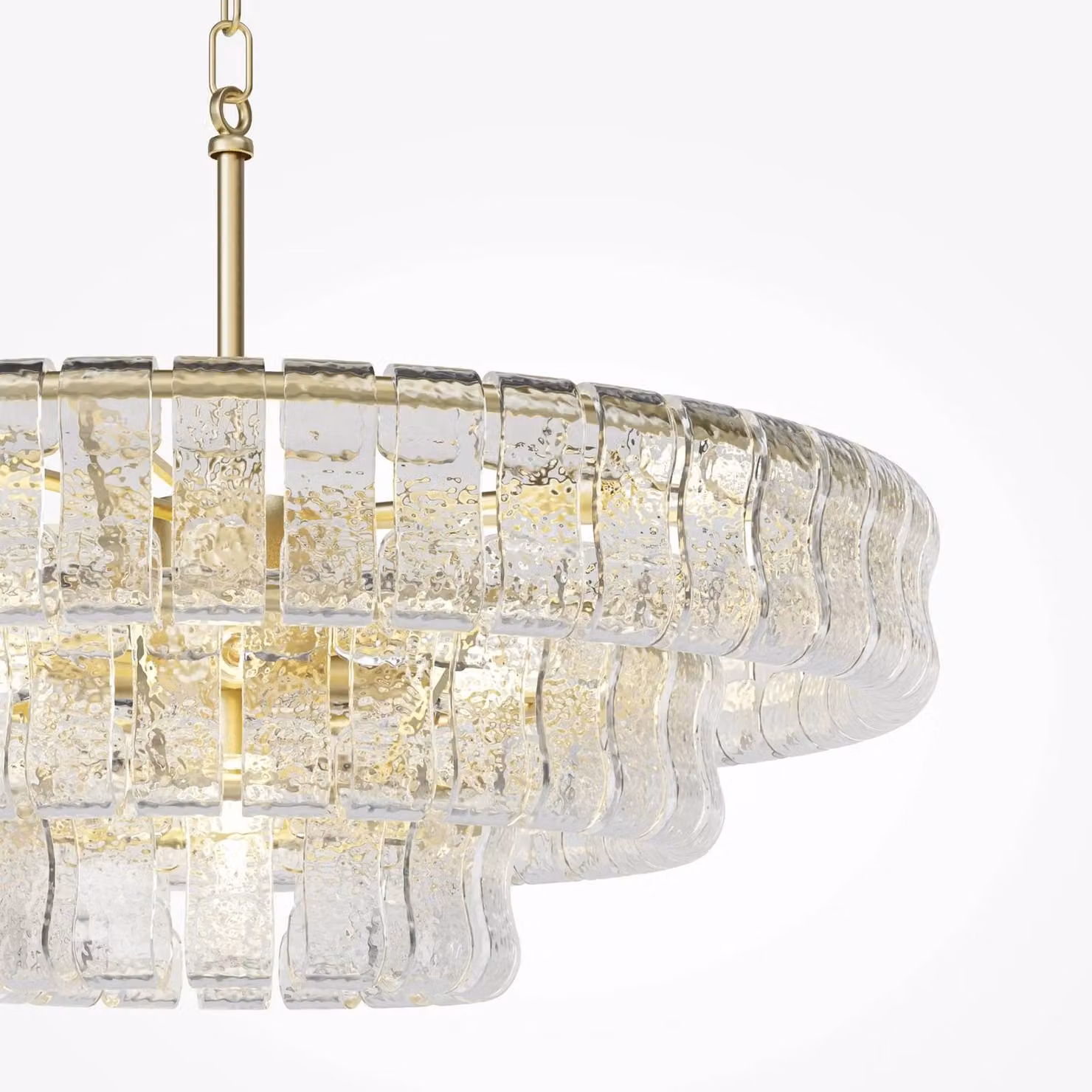 Maytoni Lampada a sospensione in vetro Boulder, dimmerabile, Chiaro / Trasparente, Soggiorno / Sala da pranzo, Vetro, Antico, Lampada a sospensione