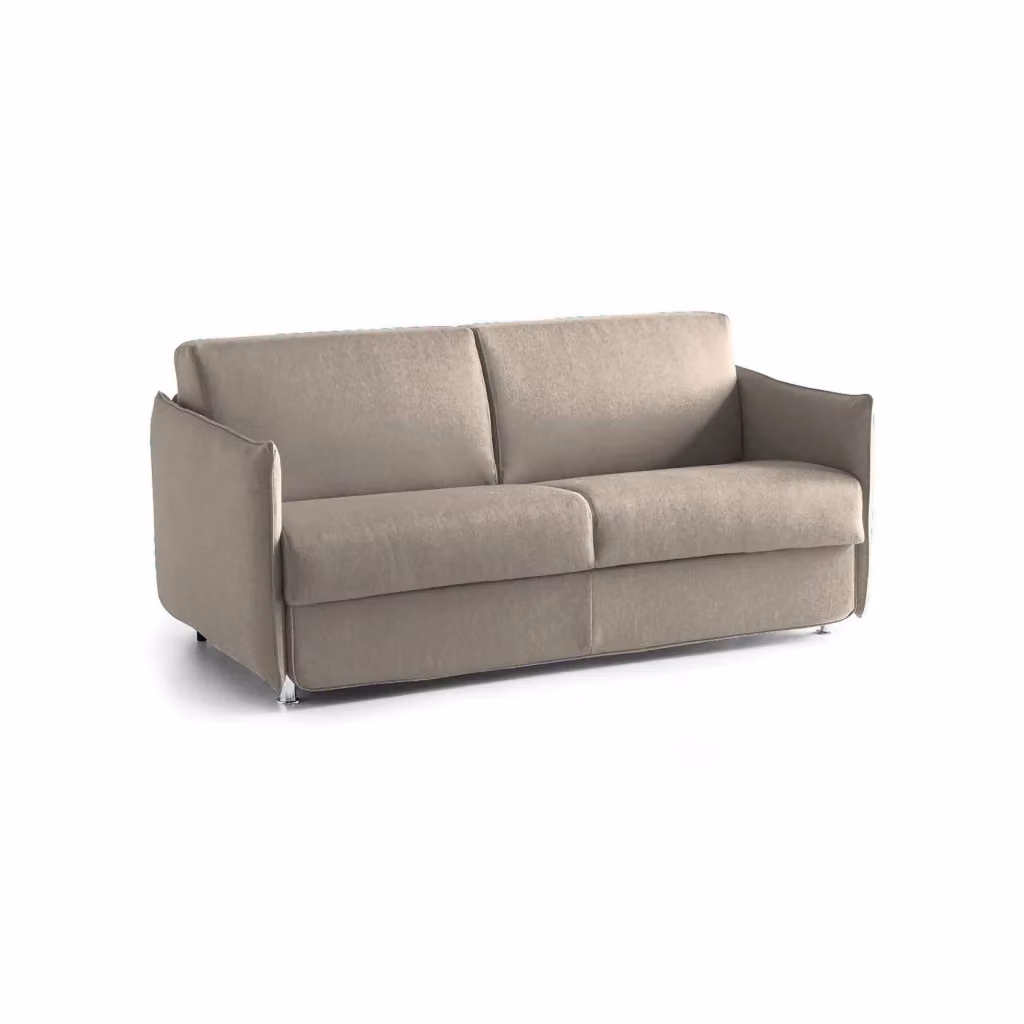 Divano Letto 2 Posti Follina DMORA Made in Italy, Grigio Tortora, L: 160 cm, P: 95 cm – 2