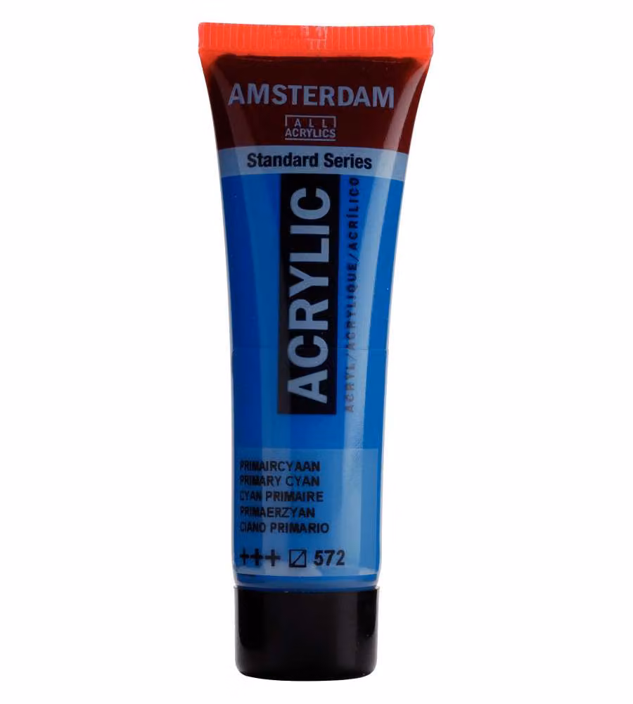 Colore acrilico Amsterdam Acrylic 20 ml blu prim. cyan