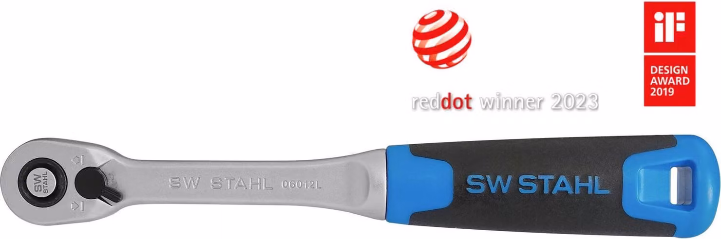 SW-Steel 06012L Cricchetto reversibile da 1/2 pollice I dentatura fine con 72 denti I fino a 770 Nm I testa del cricchetto particolarmente sottile
