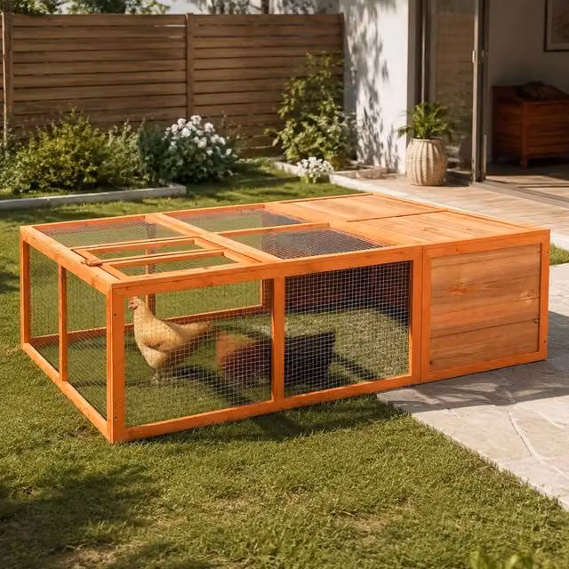 Garden Animal Cage 150x100x50 Cm Solid Fir Wood