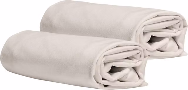 DaunenStep Set di 2 federe copricuscino in jersey Vivacolor bianche con chiusura a zip