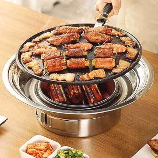 Carrello barbecue leggero in acciaio inossidabile - Barbecue da campeggio per avventure all'aria aperta e picnic improvvisati