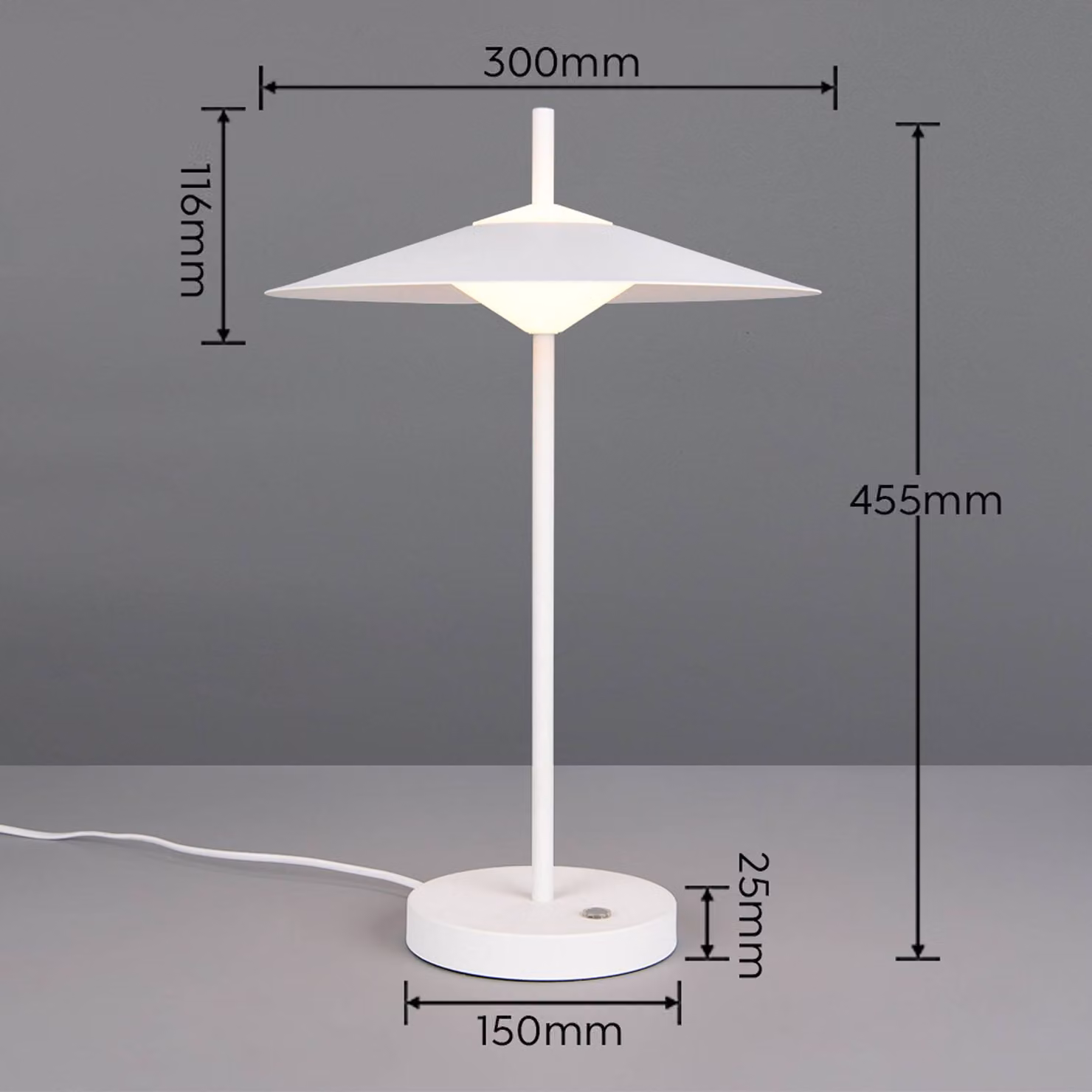 Trio Lighting Lampada da terra a LED Amalo, dimmerabile, Bianco / Opale, Soggiorno / Sala da pranzo, Metallo, Moderno, Lampada LED da terra