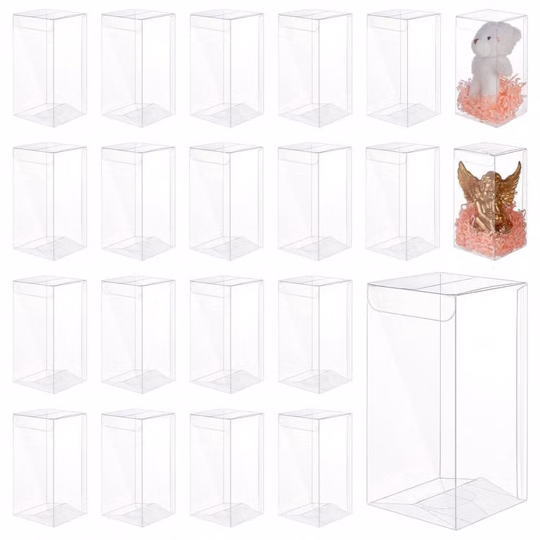 Fogli di PVC trasparente per confezioni regalo - 30 pezzi - 14 x 7 x 7 cm