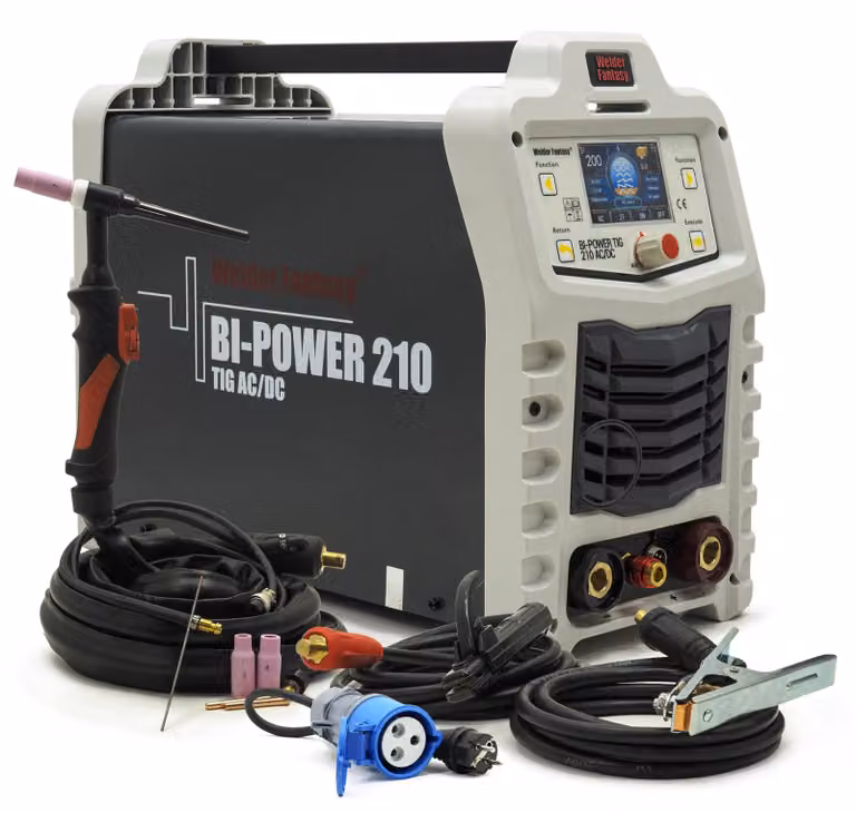 Saldatrice TIG AC/DC - 210A - Con funzione pulsata e tecnologia inverter - Adatta per l'alluminio