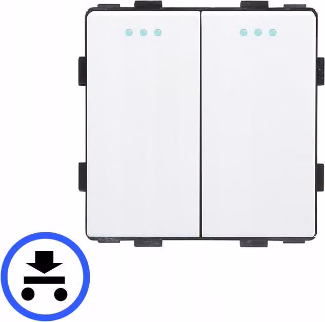 Interruttore di luce - Pulsante 2P con inserto meccanico bianco RTX SH