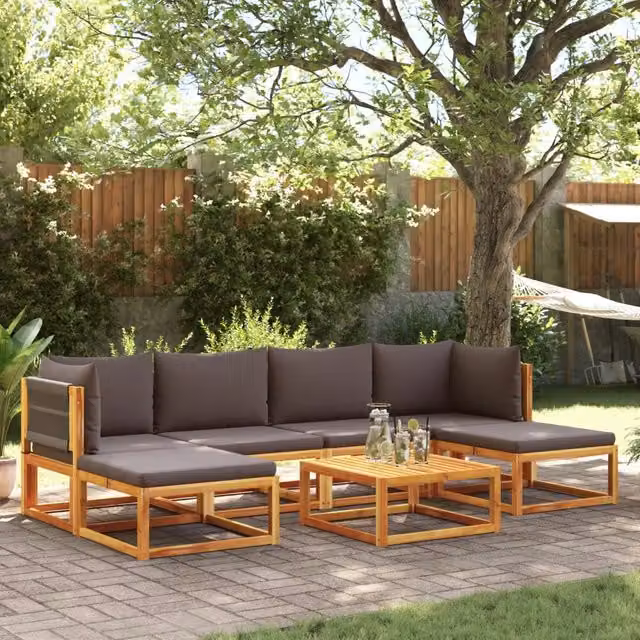 Set di divani da giardino 7 pz con cuscini in legno di acacia 3278839