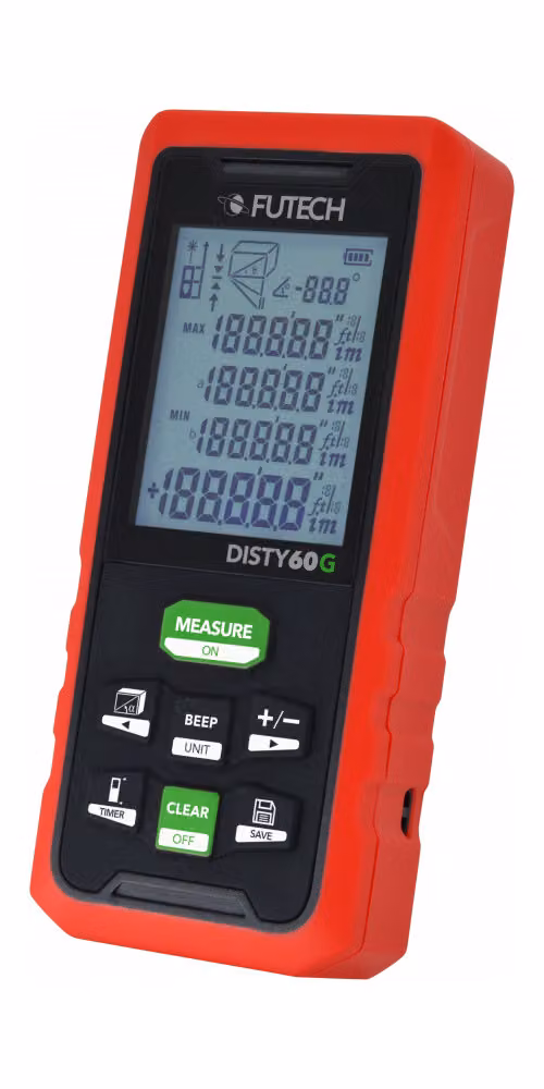 Telemetro laser DISTY 60 GREEN 0,05 b.60m ± 2mm IP 54 FUTECH