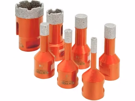 Set Extol Premium 8802991 7 pz. punte diamantate, O 6-8-10-12-14-20-35mm, filettatura M14