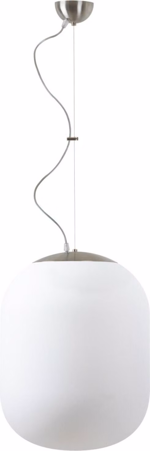 OSMONT TAN67316 TANIA L1 apparecchio a sospensione in vetro acciaio inox spazzolato / bianco IP40 3000 K 27W LED