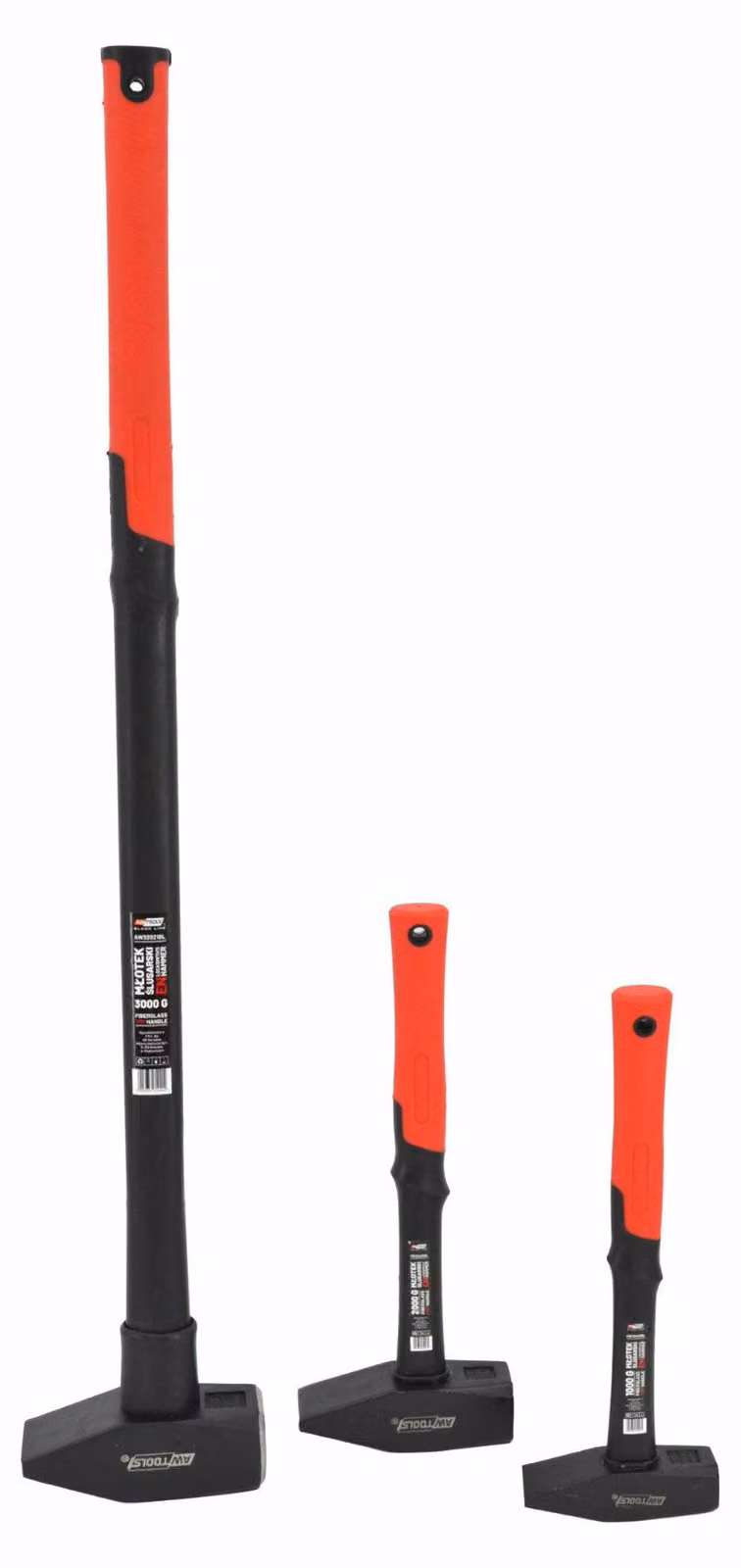 Martello da fabbro Awtools 6,0 Kg in fibra nera
