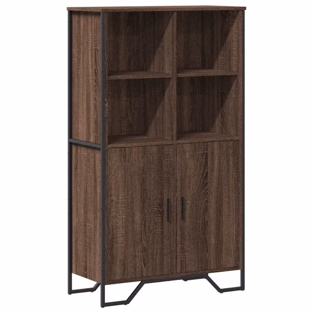 Credenza Rovere Marrone 79,5x35,5x137,5 cm in Legno Multistrato