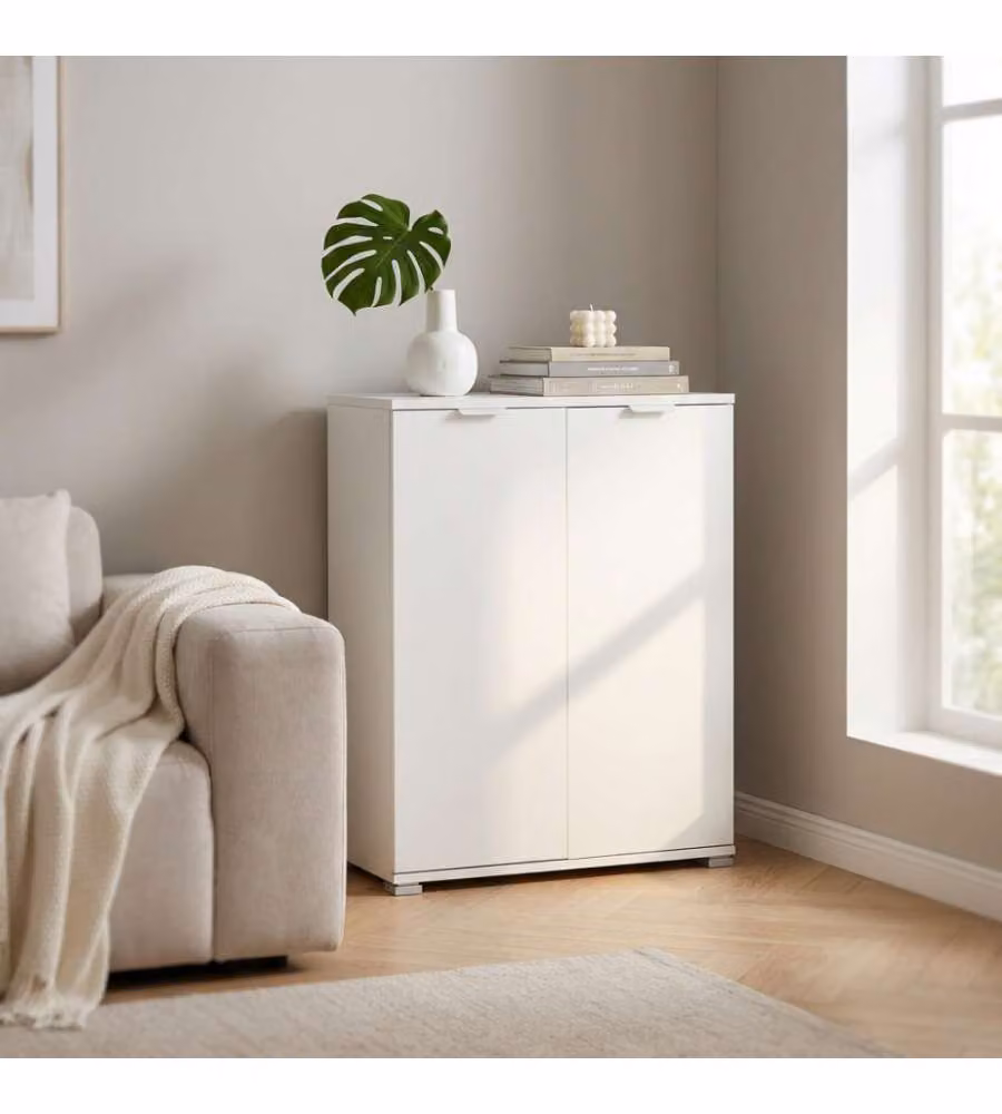 Cosma Armadietto 2 Ante Bianco 60x38x85 cm in Truciolare Bilaminato