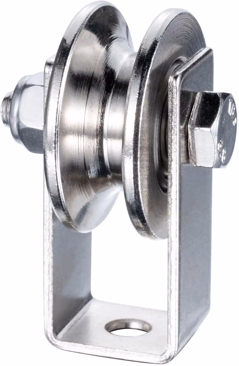 Rullo per cavi da 40 mm con 2 cuscinetti a sfera, in acciaio inossidabile, adatto per cavi in acciaio da 8 mm, capacità di carico di 200 kg, ideale per attrezzature per il fitness e per il sollevamento
